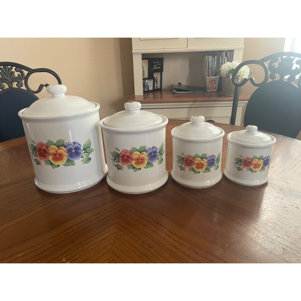 Vintage Corella Abundance 4pc. Canister Set By Jay Imports Company